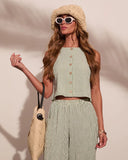 Dockside Days Striped Sleeveless Top