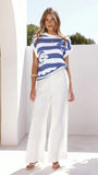 Orelia Top Blue Stripe