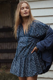 Brooklyn Mini Dress Blue Floral