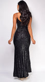 Euphrasia Black Sequin Gown