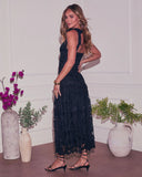 Morticia Lace Sweetheart Neckline Maxi Dress