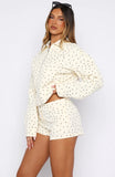 Treasure Me Bomber Jacket Cream Black Polka Dot