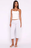 Stuck In A Daze Capri Track Pants Grey Marle