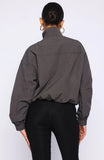 Cool Vibe Funnel Neck Jacket Steel
