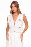 Kye Top White Broderie