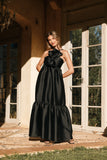 Betina Bow Front Maxi Dress Black