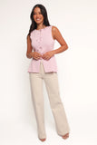 Milani Bow Knitted Top Light Pink