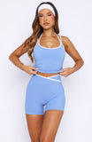 Defence Bike Shorts Blueberry White
