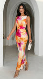 Soléa Floral Maxi Dress Orange