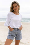 Daisy Shorts Light Blue Wash