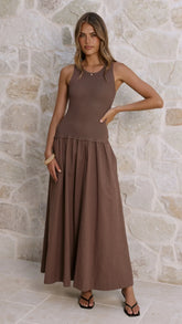 Arden Maxi Dress Chocolate