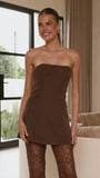 Ada Strapless Top Chocolate