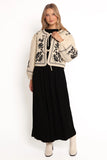 Vako Quilted Embroidered Jacket Light Taupe