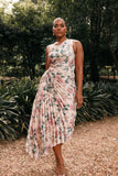 Kleo One Shoulder Maxi Dress Pink Floral