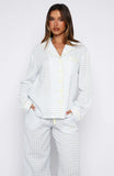 Shes Got This Long Sleeve Pyjama Top Sky Blue Gingham