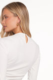 Nissa Long Sleeve Top White