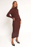Payton Knitted Set Chocolate Brown