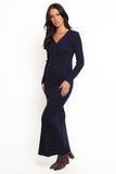 Neya Knit Skirt Set Navy