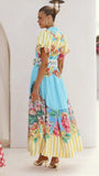 Bloom Maxi Dress Positano Blue
