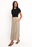Isolde Midi Dress Black Beige