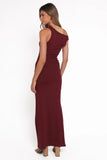 Sandara Off Shoulder Maxi Dress Burgundy