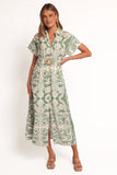 Preston Midi Dress Green Floral