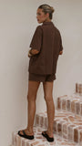 Vesper Top and Shorts Set Chocolate