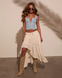 Emmie Embossed Denim Top