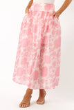 Miami Maxi Skirt Pink Floral