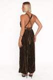 Melody Velvet Jumpsuit Mocha Olive