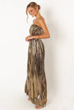 Kerry Pleat Jumpsuit Gold