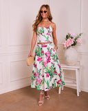 Fresh Gardenia Floral Crop Top