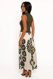 June Midi Dress Cream Olive