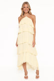 Jonia Halterneck Maxi Dress Butter Yellow