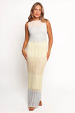 Tanith Maxi Knit Dress Lime Multi