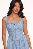 Shelton Mini Dress Floral Denim
