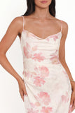 Sandrine Midi Dress Pink Floral