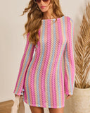 Coastal Market Crochet Cover Up Mini Dress
