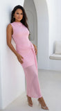 Ismerie Mesh Maxi Dress Pink