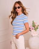Fresh Cut Edit Striped Knit Top