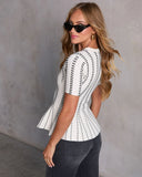 Lesslie Knit Peplum Top