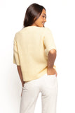 Miriam Short Sleeve Knit Top Yellow
