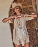 Viral Daydream Fringe Bucket Crossbody Bag