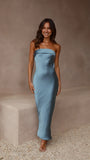 Gisele Maxi Dress Steel Blue