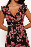 Aldo Maxi Dress Black Floral