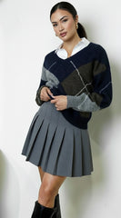 Presley Pleated Skirt Gray