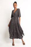 Kelda Dress Black Rosebud Floral