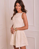 Honey Bloom Embroidered Floral Mini Dress