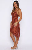 Behind The Light Lace Mini Dress Rust