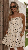 Wyomie Mini Dress Natural Black Polka